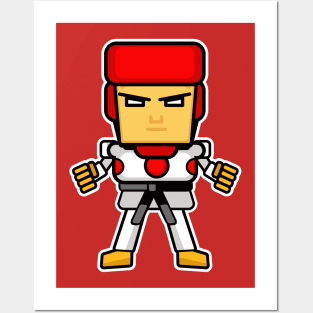 Red Corner Taekwondo Figther Posters and Art